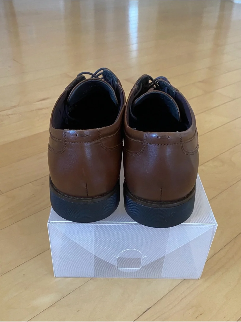 Johnston & Murphy Holcomb Waterproof Leather Brown Plain Toe Derby Shoes
